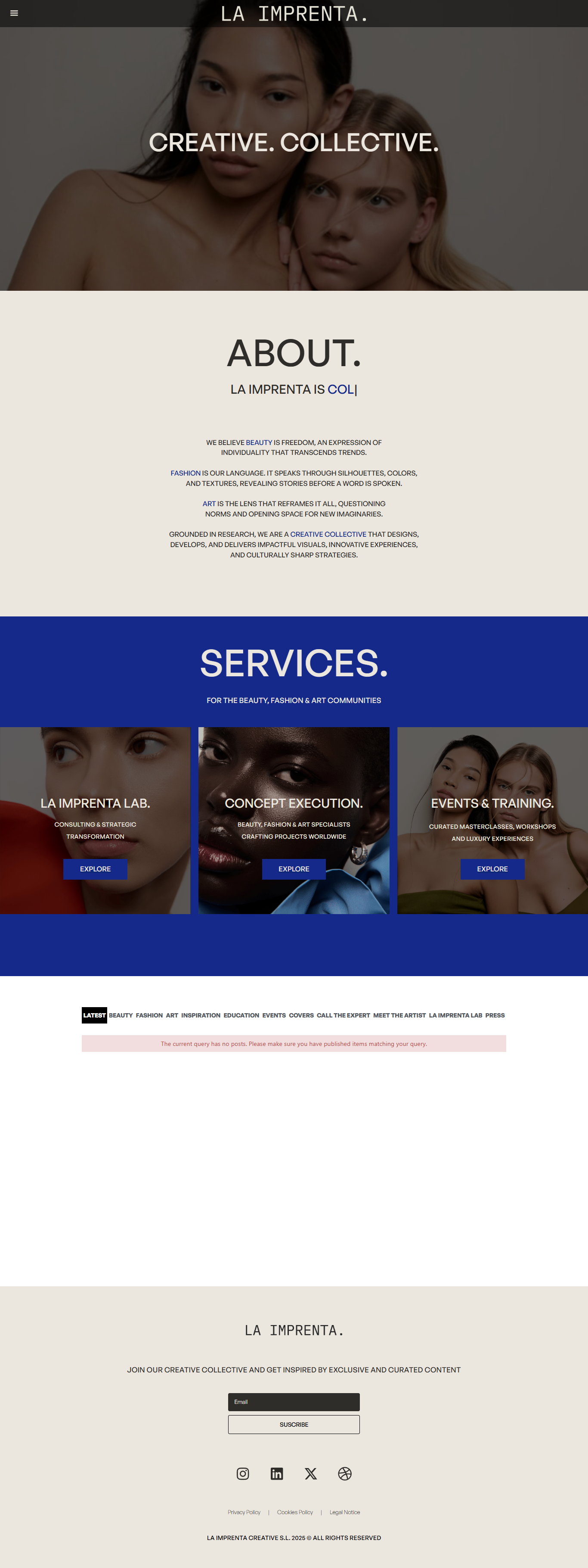 Sitio web Imprenta Creative