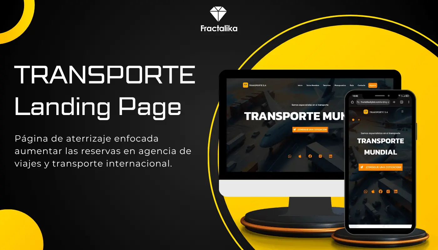 Landing Page html css Transporte - desarrollo de sistemas web