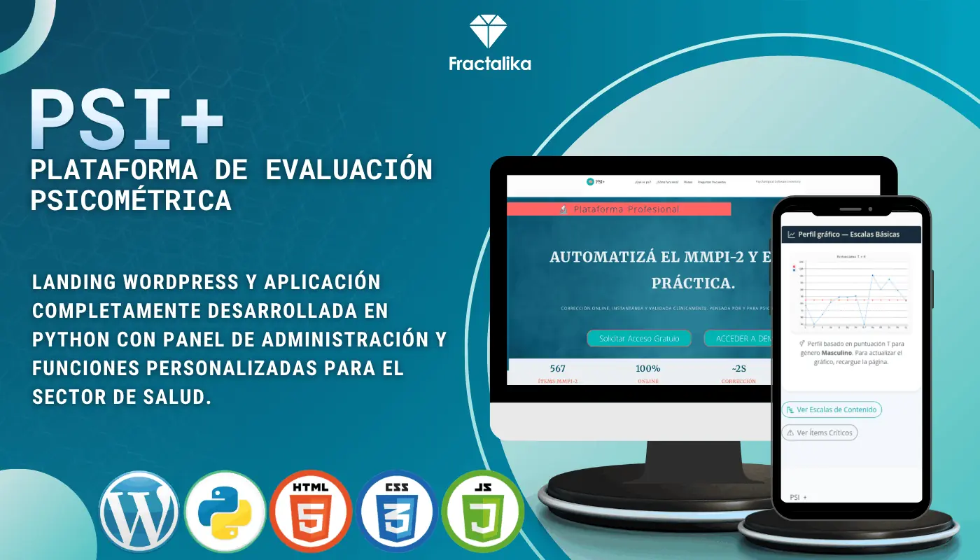 Aplicación Python Flask Psicométrica PSI+ - desarrollo de sistemas web