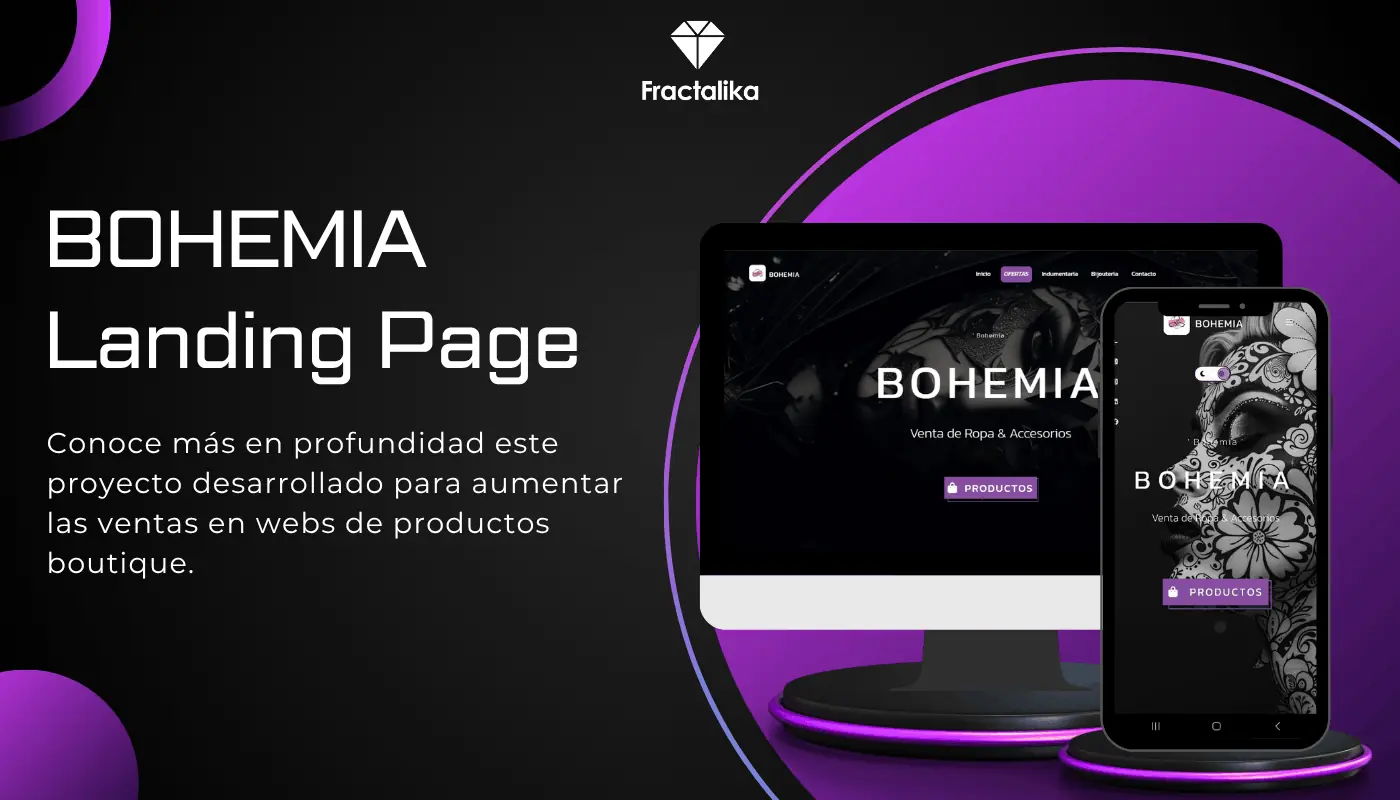 Landing Page html css Bohemia - desarrollo de sistemas web